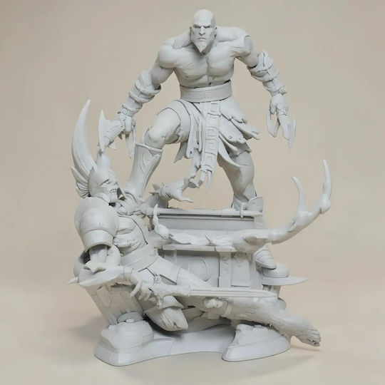 Небоядисана 3D Фигура Young Kratos 400мм Боядисване DIY Подарък Цветове 20 См 1:8