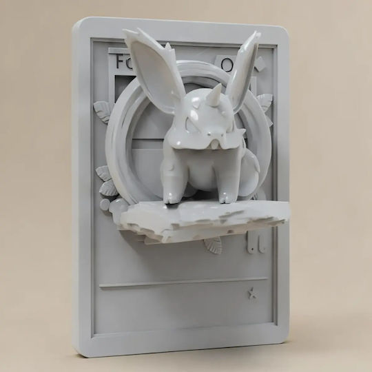 Unpainted 3D Pokemon Figure 3D Card Collection Nidoran Painting DIY Gift Colors 30 Cm 1:6