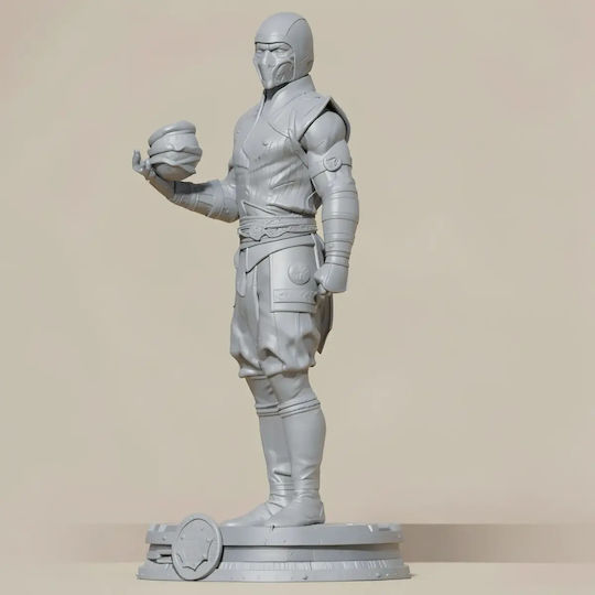 Небоядисана 3D Фигура Sub Zero Power Ball Mortal Kombat Боядисване DIY Подарък Цветове 30 см 1:6