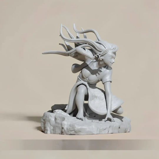 Unbemalte 3d Figur Nezuko Dämonenform Im Kampf Dämonenjägerin Bemalen Diy Geschenk Farben 20 Cm 1:8