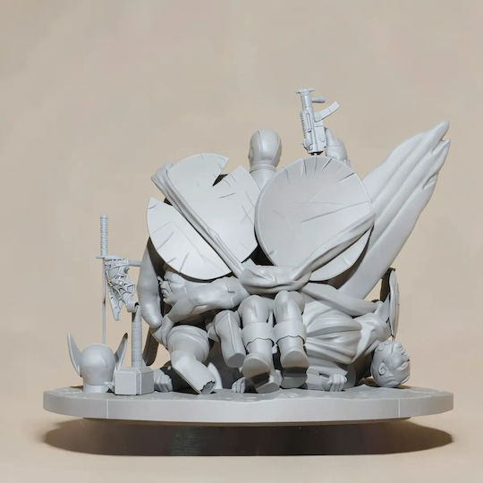 Unpainted 3D Figure Deadpool Kill Marvel Universe Ready To Paint DIY Gift Colors 30 Cm 1:6