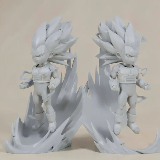 Небоядисана 3D Фигура Vegeta Super Saiyan 3 Daima Chibi 3D Боядисване DIY Подарък Цветове 20 см 1:8