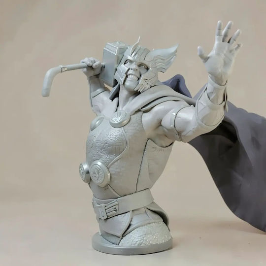 Άβαφη 3d Φιγούρα Thor V2 From Marvel Βάψιμο Diy Δώρο Χρώματα 30 Cm 1:6