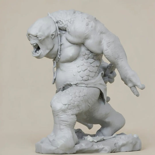 Unpainted 3D Figure Cave Troll Lord of the Rings 3D Painting DIY Gift Colors 20 cm 1:8