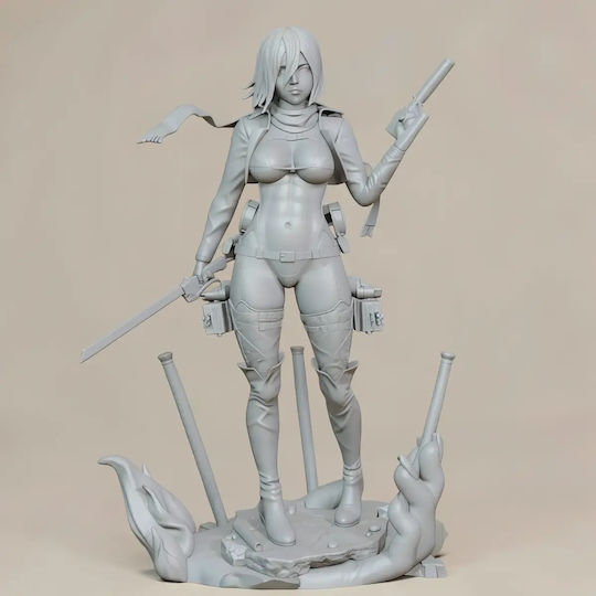 Unpainted 3d Figur Mikasa Ackerman Sexy Aus Angriff auf Titan Bemalen Diy Geschenk Farben 15,2 Cm 1:12
