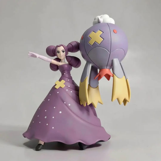 Unpainted 3D Pokemon Figure Collection Sinnoh Gym Leader Fantina Painting DIY Gift Colors 15.2 Cm 1:12
