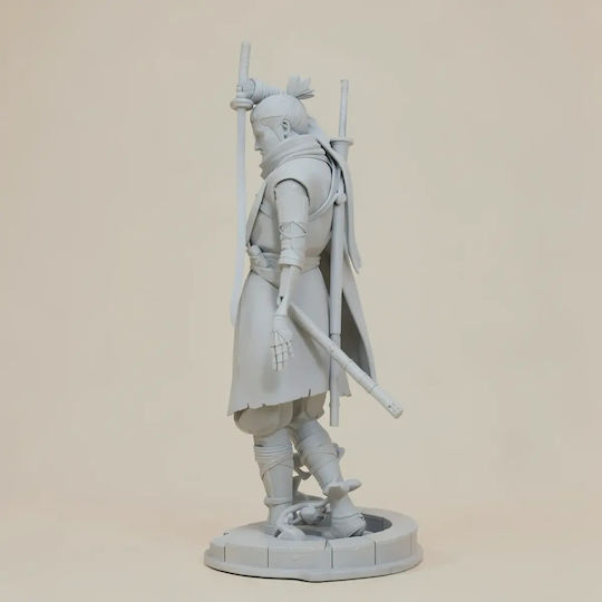 Небоядисана 3D Фигура Вълк Sekiro Shadows Die Twice 3D Боядисване DIY Подарък Цветове 30 См 1:6