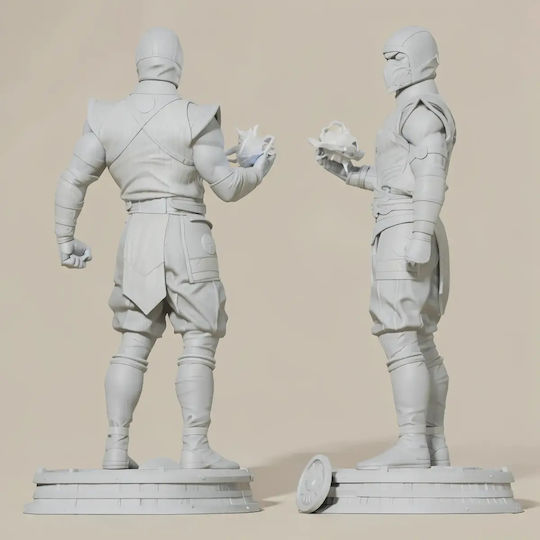 Άβαφη 3D Фигура Sub Zero Power Ball Mortal Kombat Боядисване DIY Подарък Цветове 20 см 1:8