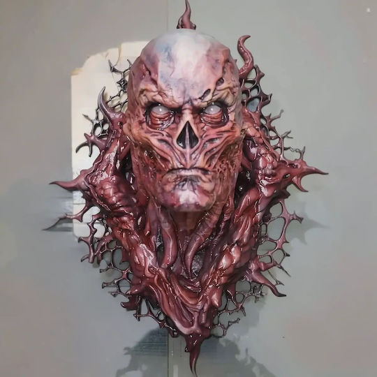 Unbemalte 3d Figur Vecna Fremde Dinge Wand Bust 3d Druckmodelle Bemalen Diy Geschenk Farben 15,2 Cm 1:12