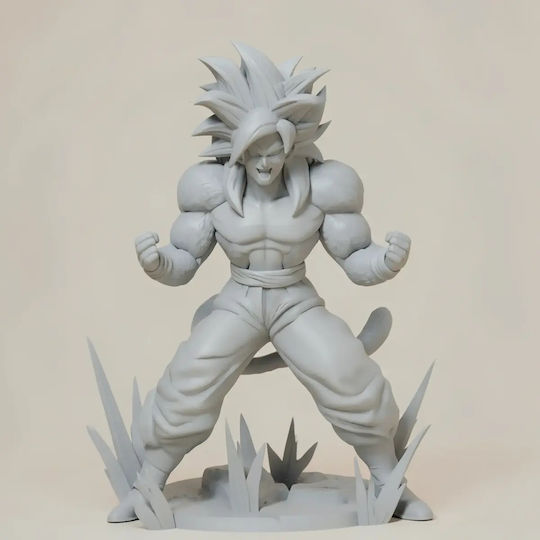 Небоядисана 3D Фигура Гоку SSJ4 GT Ядосан 3D Боядисване DIY Подарък Цветове 20 см 1:8