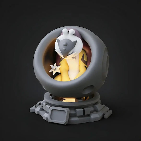 Unpainted 3D Figure Super Basic Pokemon Raikou Healing Machine Painting DIY Gift Colors 30 Cm 1:6