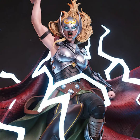 Unpainted 3D Figure Thunder Lady Thor Vs Lady Loki Painting DIY Gift Colors 30 Cm 1:6