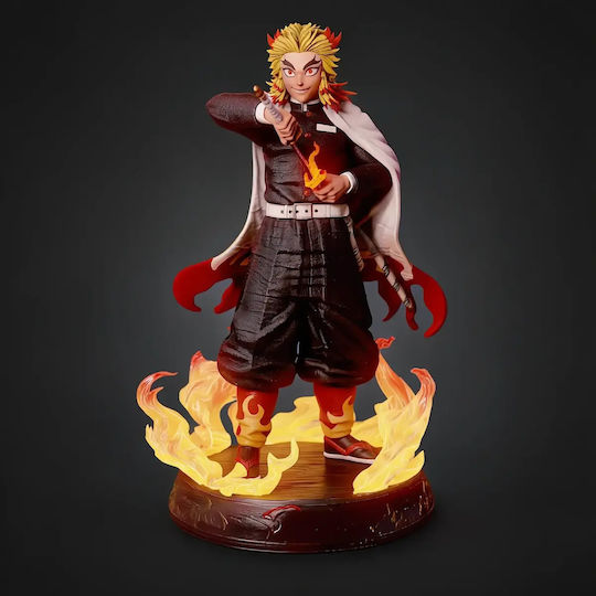 Unbemalte 3d Figur Kyojuro Rengoku 325mm Dämonenjägerin Bemalen Diy Geschenk Farben 20 Cm 1:8