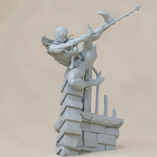 Небоядисана 3D Фигура Scarlet Spider В Действие 3D Боядисване DIY Подарък Цветове 30 См 1:6