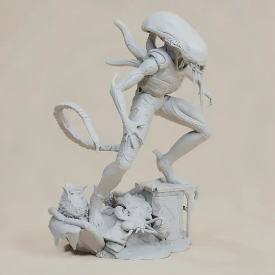 Άβαφη 3D Фигура Xenomorph Alien 380 мм Боядисване DIY Подарък Цветове 20 см 1:8