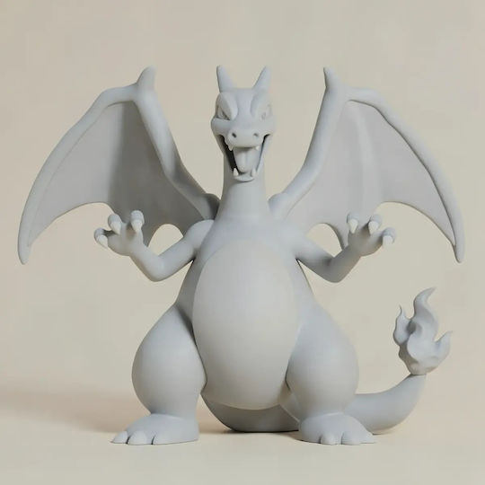 Άβαφη 3d Φιγούρα Charizard Life Size Pokemon 3d Βάψιμο Diy Δώρο Χρώματα 30 Cm 1:6