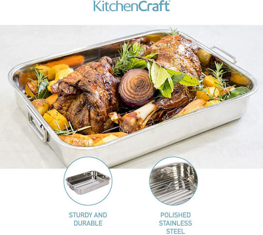Kitchen Craft Ταψί από Ανοξείδωτο Ατσάλι 31x43cm