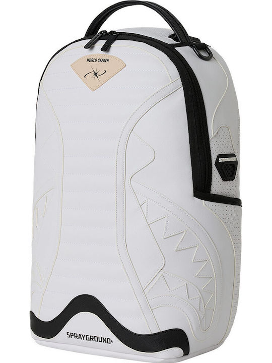 Sprayground Σχολική Τσάντα Πλάτης Λευκή με Θήκη για Παγούρι