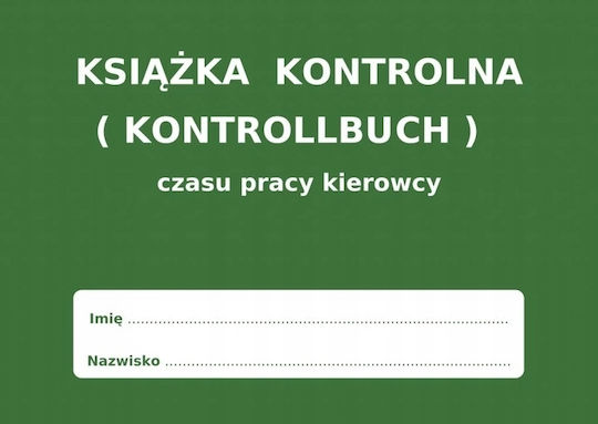 Cartea De Evidență A Timpului De Lucru A Șoferului Kontrollbuch Pl De Diverse Formulare 52 Foi De Hârtie