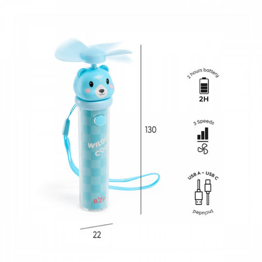 Miquelrius Ανεμιστηράκι Χειρός USB Μπλε 13408