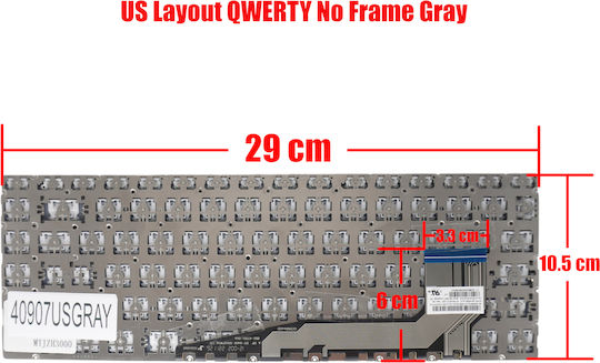 Лаптоп Клавиатура Keyboard Hp Pavilion Plus 14-eh 14t-eh 14-eh0000 14-eh1000 14t-eh100 14-eh0000nv 14-eh1001nv N10398-001 N10393-001 N10394-001 N10396-001 N10397-001 N10399-001 N10400-001 Us Без Рамка Сив Кωδ.40907usgray