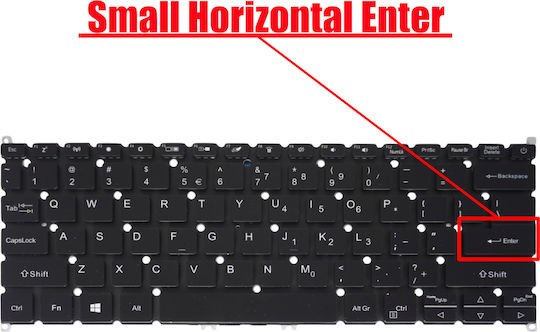 Laptop Keyboard Acer A314 A314-35 A314-35-C3GV N20Q1 N20C4 N20H2 N20H3 S40-53 S40-55 NX.A7SEV.007 NX.A7SCF.002 NX.A7SCF.006 US Backlight No Frame Black Code 41557USNOFRBL