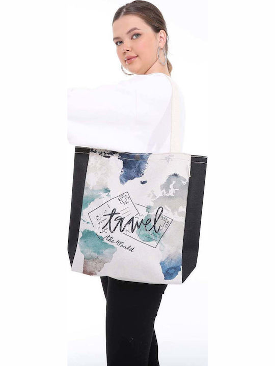 Enpapa Stoff Damen Schultertasche Beiges