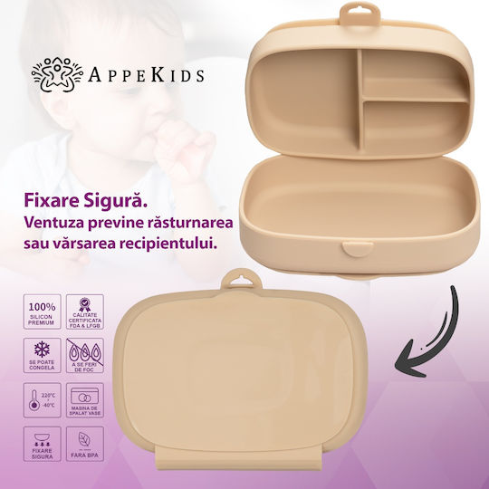 AppeKids Cutie De Prânz Pentru Copii Din Plastic Bej