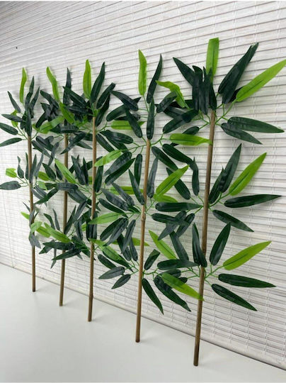 Stewehome Decorative Bamboo Artificial Leaves Set 5 Pieces White 8 Cm Stewehome Decorative Bamboo Artificial Leaves Set 5 Pieces White 8 Cm