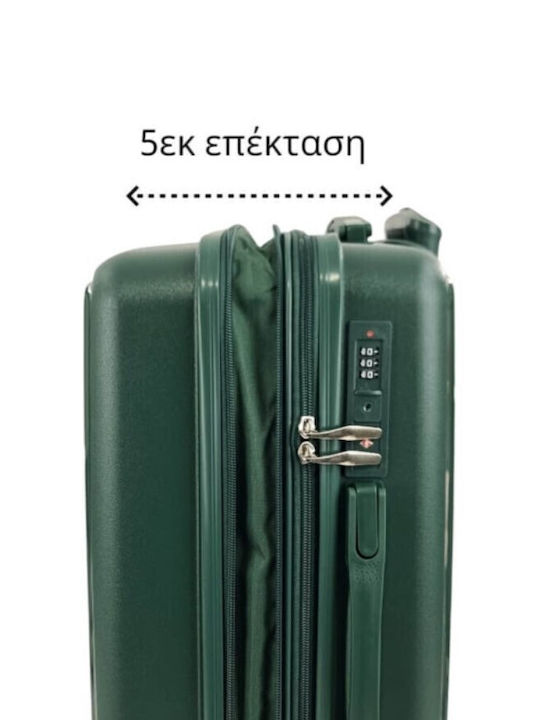 Cabin Hard Green Travel Suitcase Height 55cm