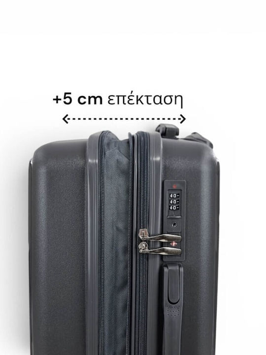 Βαλίτσα Ταξιδίου Καμπίνας Σκληρή Γκρι Ύψους 55εκ.