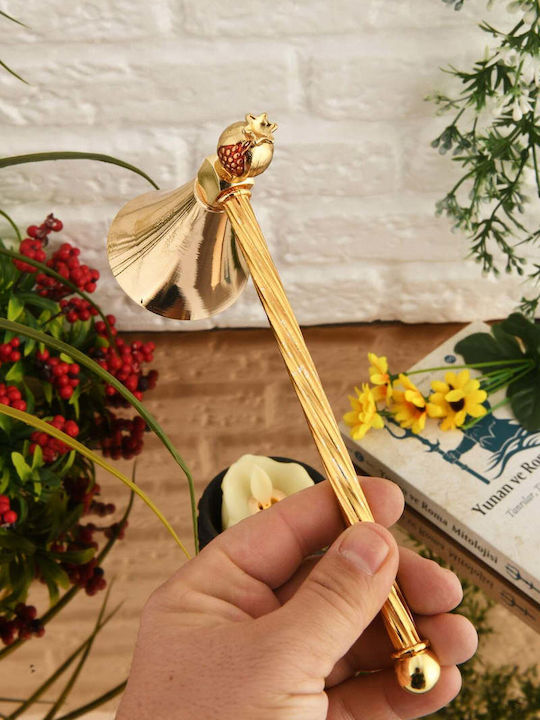 SteweHome Metal Candle Holder in Gold Colour 10x20cm