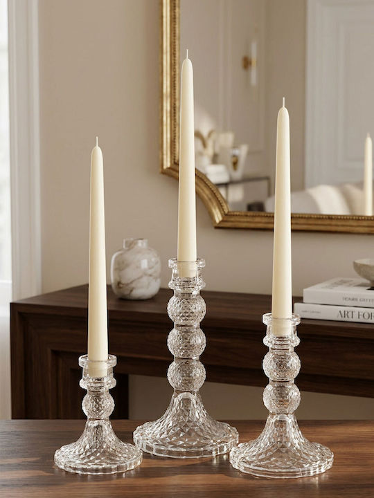 SteweHome Σετ Κηροπήγια Γυάλινα