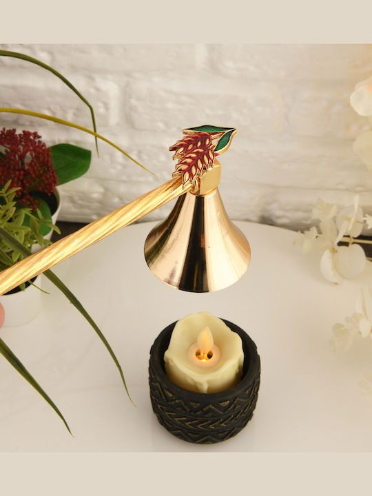 SteweHome Metal Candle Holder in Gold Colour 10x20cm