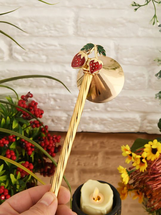 SteweHome Metal Candle Holder in Gold Colour 10x20cm