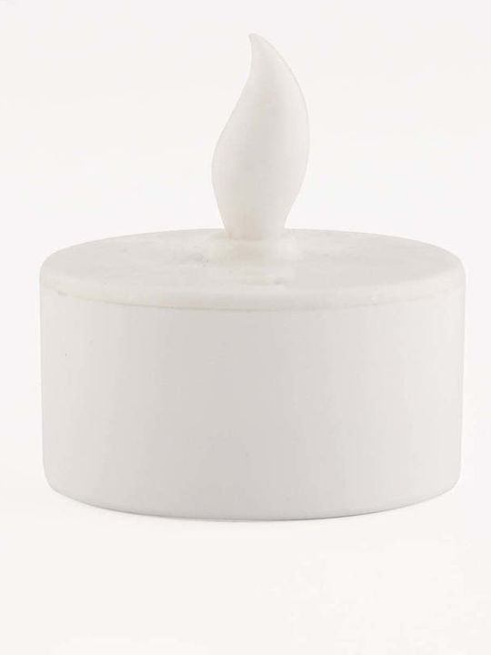 SteweHome Candle Holder Suitable for Tealights Plastic in White Colour 3x3cm