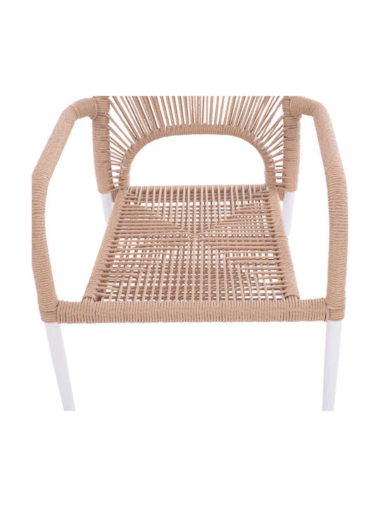 Set de sufragerie pentru exterior 5 buc Alb