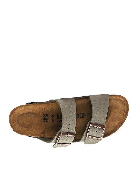 Arizona Birko-Flor Nubuck Leder Herrensandalen Stone Regelmäßig Passform
