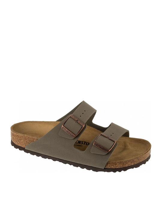 Arizona Birko-Flor Nubuck Leder Herrensandalen Stone Regelmäßig Passform