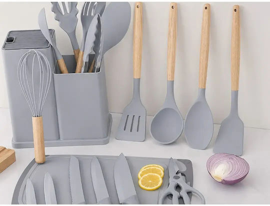 Verk Group Knife Set with Base Stainless Steel 19 Pieces
