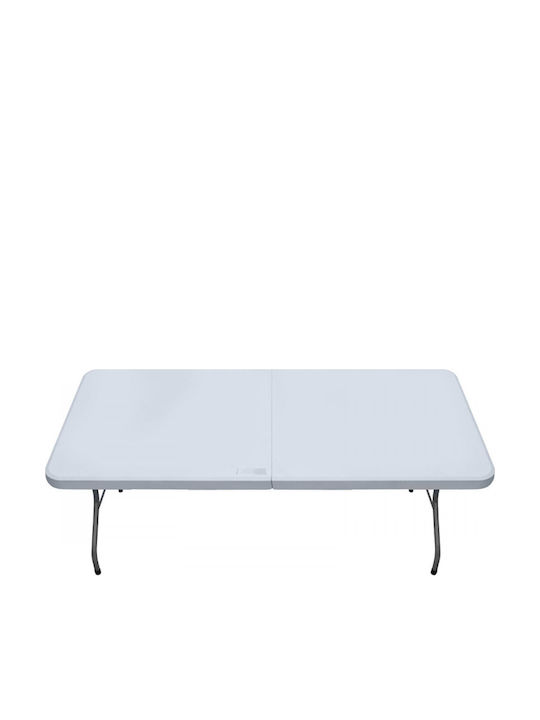 Outdoor Catering Foldable White Table 152x70x74cm