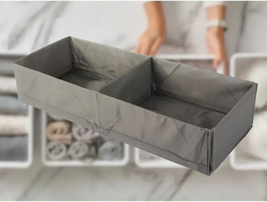 Verk Group Fabric Clothing Storage Case for Clothes Underwear Socks in Grey Colour 51x20x10cm