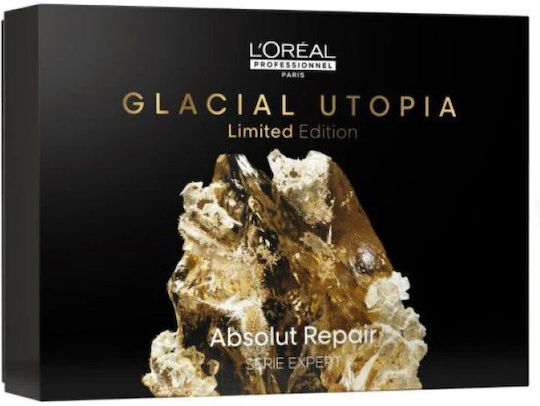 L'Oréal Professionnel Absolut Repair Glacial Utopia Limited Edition Hair Treatment Set for Damaged Hair with Shampoo Mask & Oil 3 Pieces