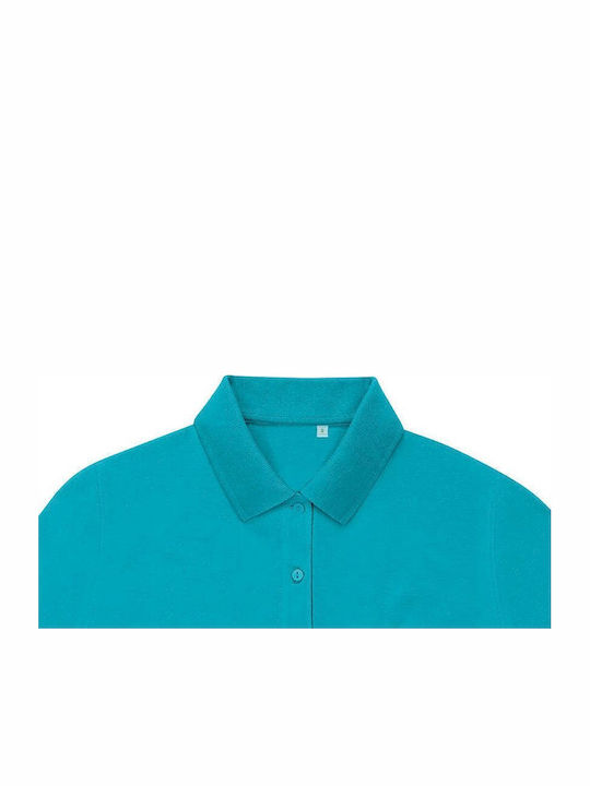 B&C Damentäsch T-Shirt Kurzärmelig Pop Türkis
