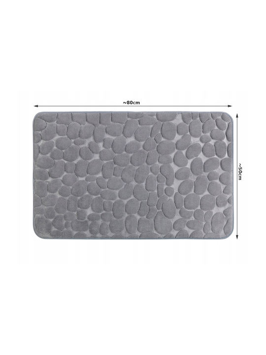 Verk Group Non-Slip Set Bath Mats Memory Foam Grey 80x50cm