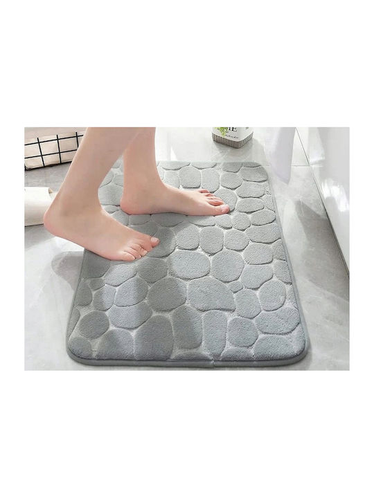 Verk Group Non-Slip Set Bath Mats Memory Foam Grey 80x50cm