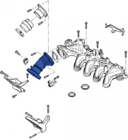 Γραμμή Πολλαπλή Εισαγωγής Ford C-max Focus Ii Focus C-max Volvo C30 S40 Ii V50 1231464
