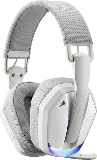 Spartan Gear Apollonis Ασύρματο Over Ear Gaming Headset με σύνδεση Bluetooth Λευκό for Nintendo Switch / Nintendo Switch 2 / PC / PS4 / PS5