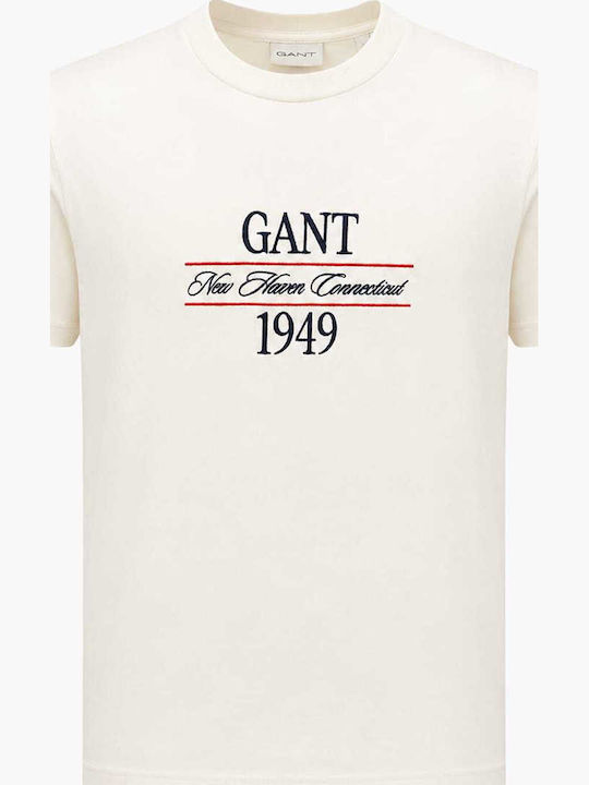 Gant Kurzarm T-Shirts Beige