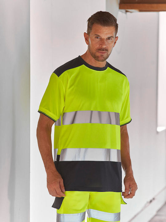 Hi-vis Two Tone T-shirts Yoko Hvj400 Fluo Yellow Navy